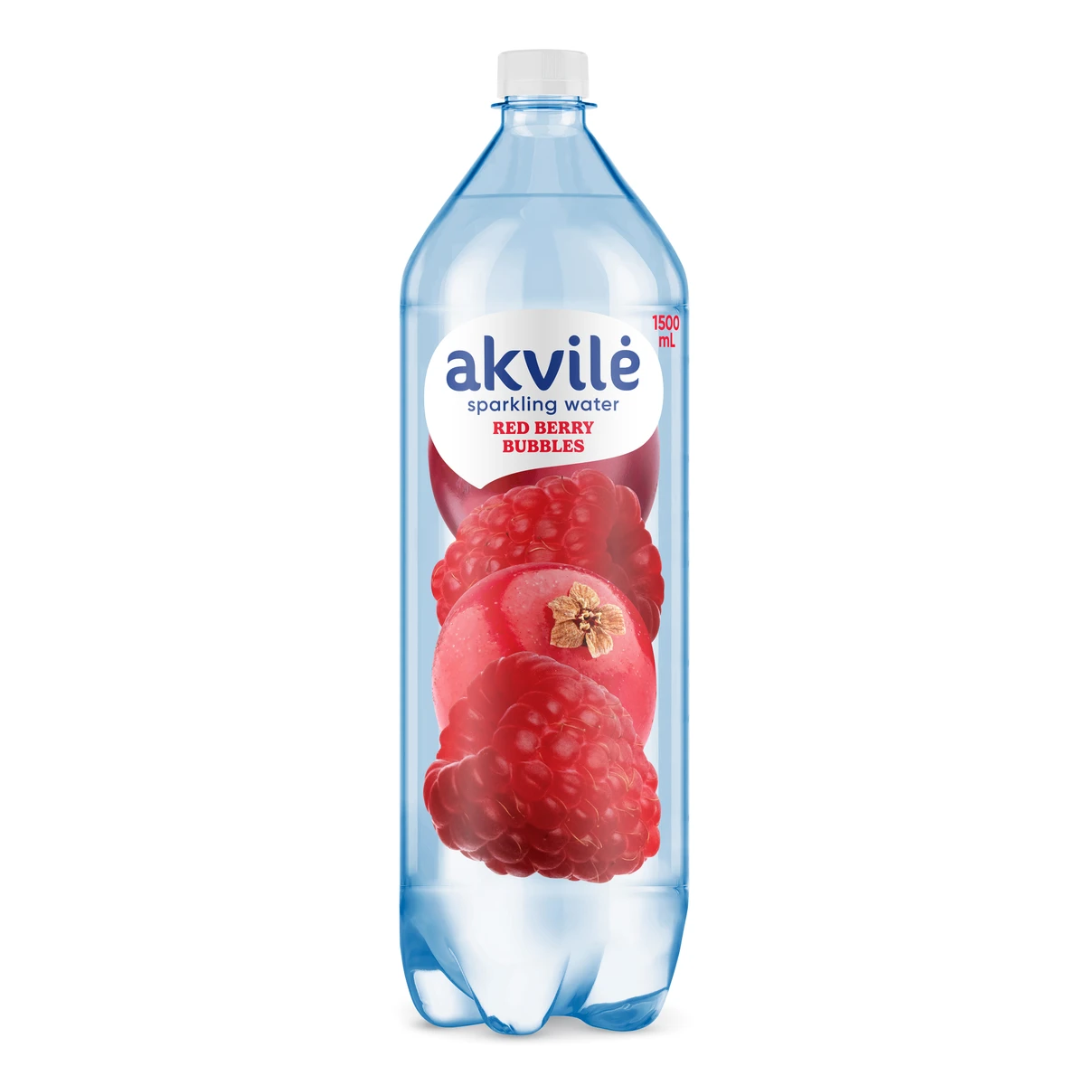 Akvilė Red Berries Bubbles bottle on a white background