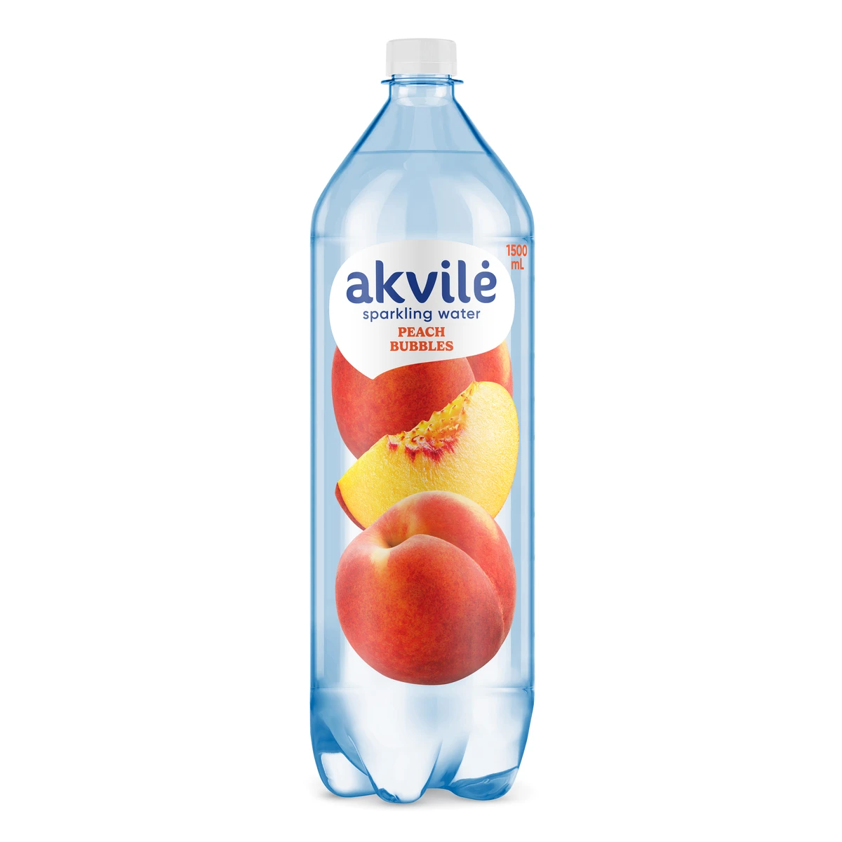 Akvilė Peach Bubbles bottle on a white background