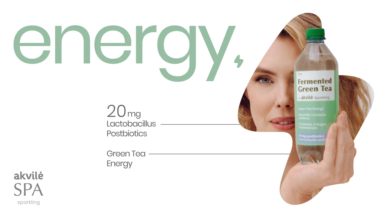 English green tea campaign featuring Lactobacillus postbiotics