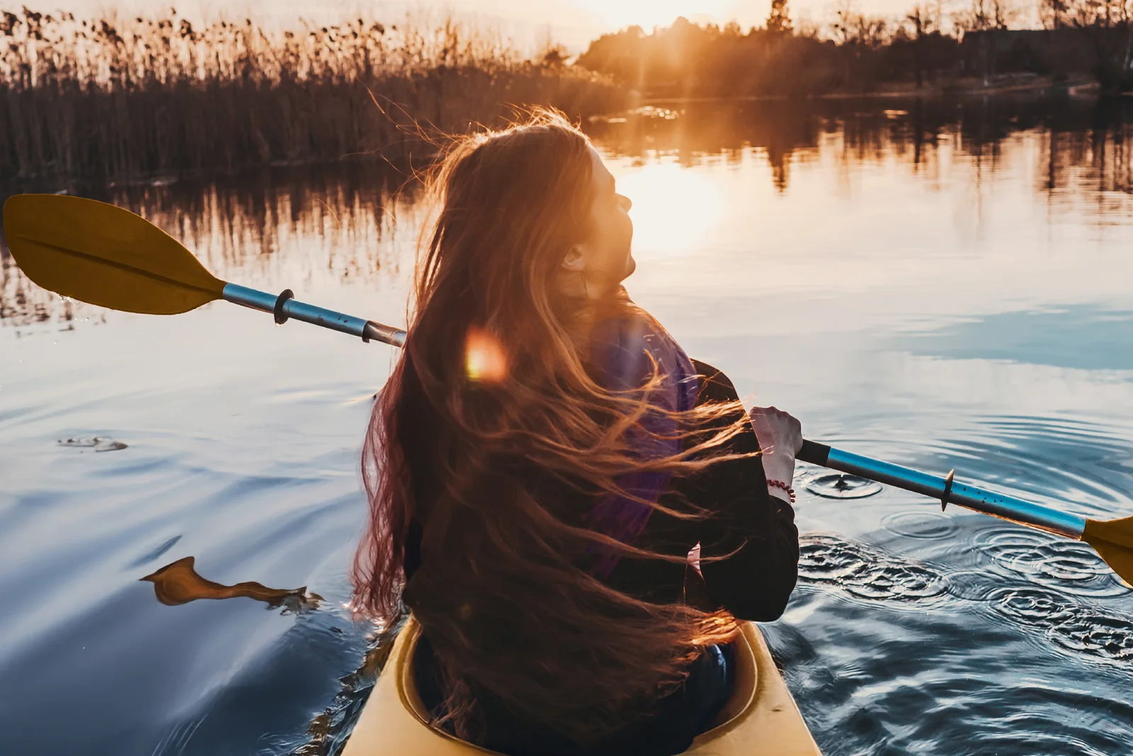 A quiet moment kayaking at sunset, from the Vytautas campaign