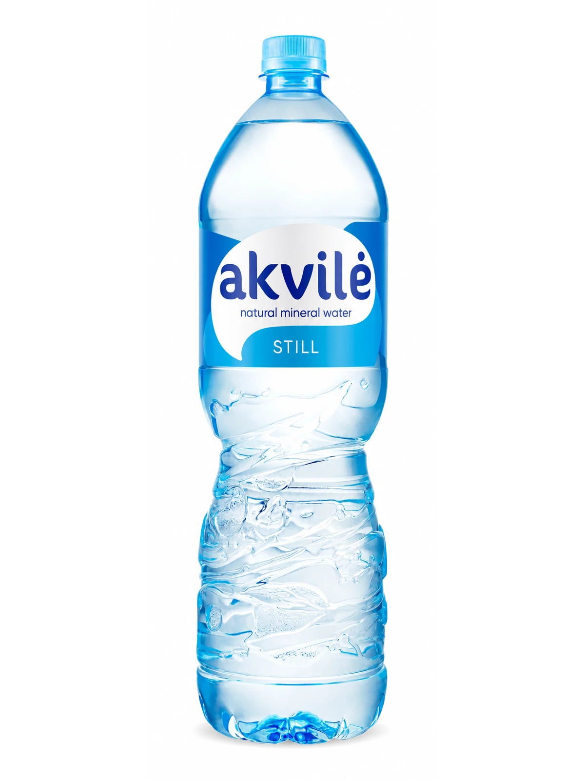 Akvilė Natural Alkaline Water PET bottle on a white background